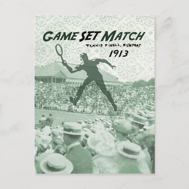 Game Set Match: Vintage Tennis poster Postcard (Front)