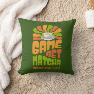 GAME SET MATCHA Fun Latte Drinker Cushion