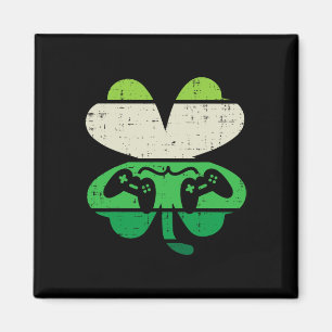 Game Shamrock Retro St Patricks Day Boys Men Girl Magnet