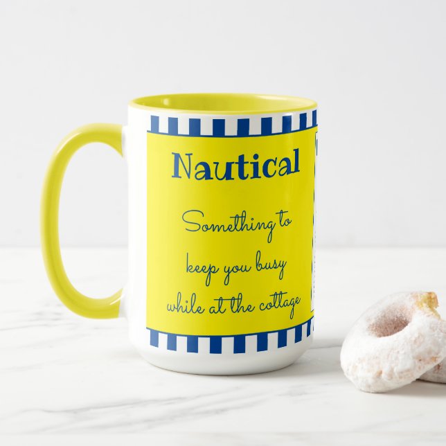 Game Style Nautical Themed Mug (With Donut)