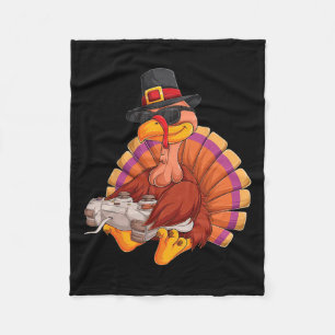 Game Thanksgiving Turkey Gamer Boys Kids Teens Gam Fleece Blanket