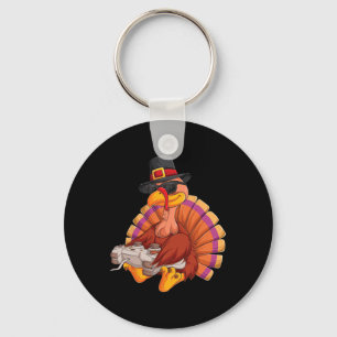 Game Thanksgiving Turkey Gamer Boys Kids Teens Gam Key Ring