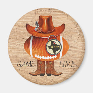 "GAME TIME" Football Fan with Bling Magnet