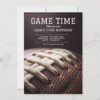 Game Time Football Invitation