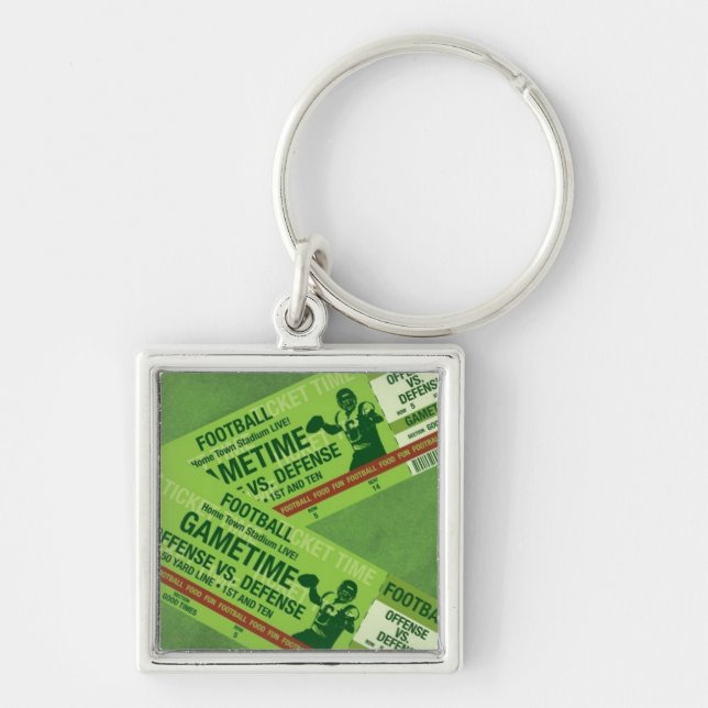 Game Time Football Tickets Key Ring (Front)