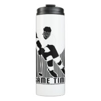 Game Time Hockey Player Black White Insulated
