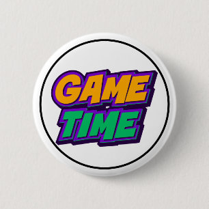 Game Time Sports Hype Motivation 6 Cm Round Badge