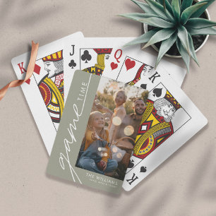 Game Time Trendy Modern Photo Playing Cards