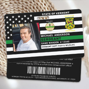Game Warden Conservation Officer Photo Logo ID ID Badge