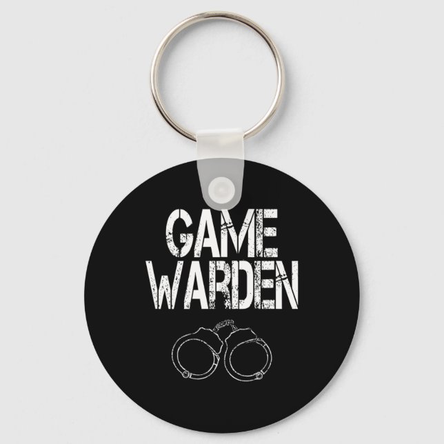 Game Warden Handcuffs Lazy Halloween Costume  Key Ring (Front)