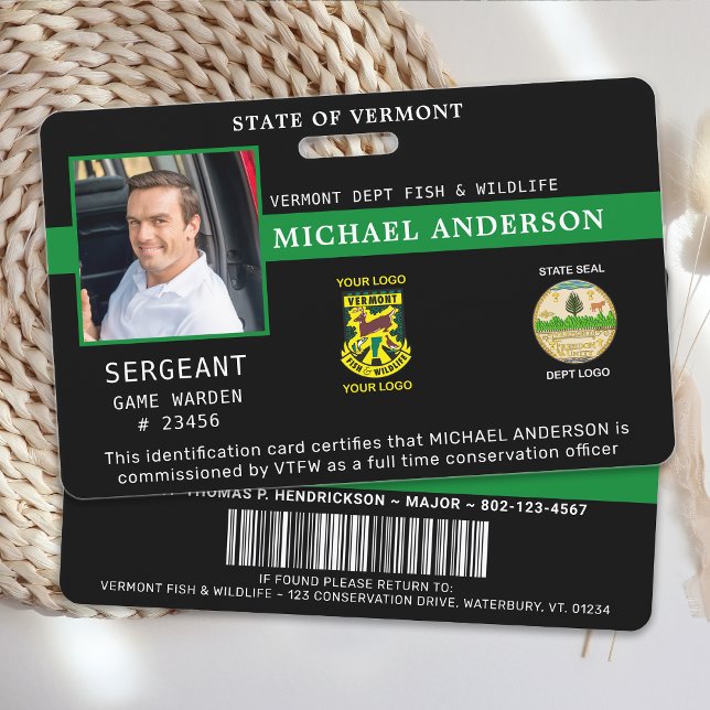 Game Warden Professional Officer Logo Photo ID Badge (Creator Uploaded)