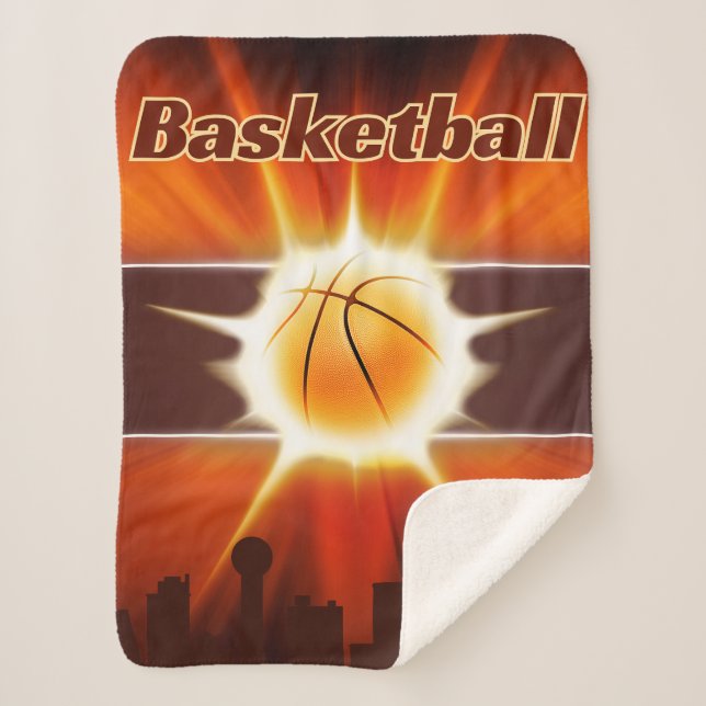 Game-Winning Basketball Energy Of The Court MVP Sherpa Blanket (Front)