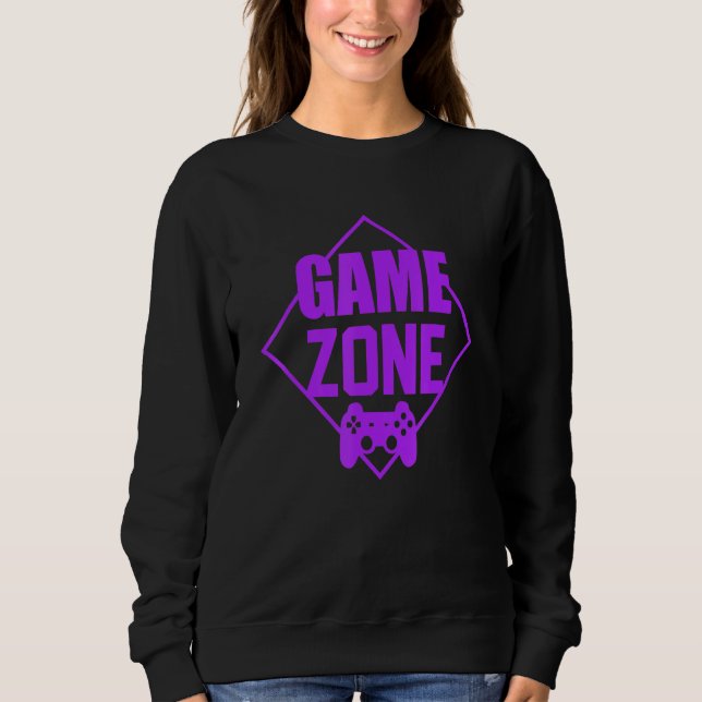 Game Zone Controller Purple Video Game Gamer Shirt (Front)