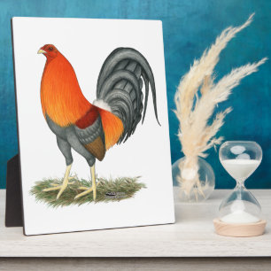 Gamecock Blue Red Rooster Plaque