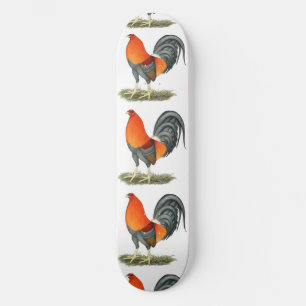 Gamecock Blue Red Rooster Skateboard