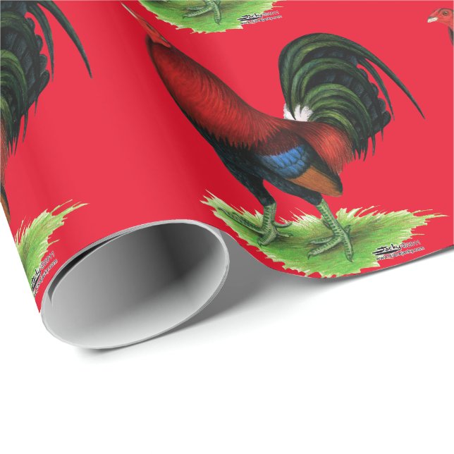 Gamecock:  Dark Red Wrapping Paper (Roll Corner)