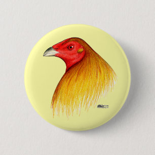 Gamecock Dubbed 6 Cm Round Badge