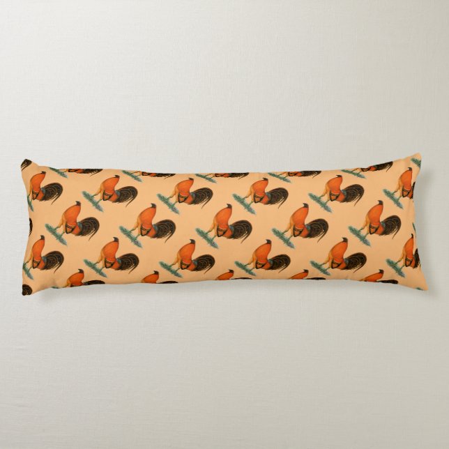 Gamecock Ginger Red Rooster Body Cushion (Back)