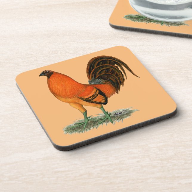 Gamecock Ginger Red Rooster Coaster (Left Side)