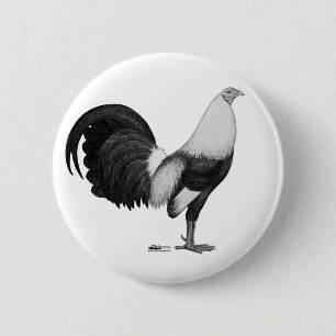 Gamecock Grey Duckwing 6 Cm Round Badge
