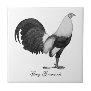 Gamecock Grey Duckwing Ceramic Tile