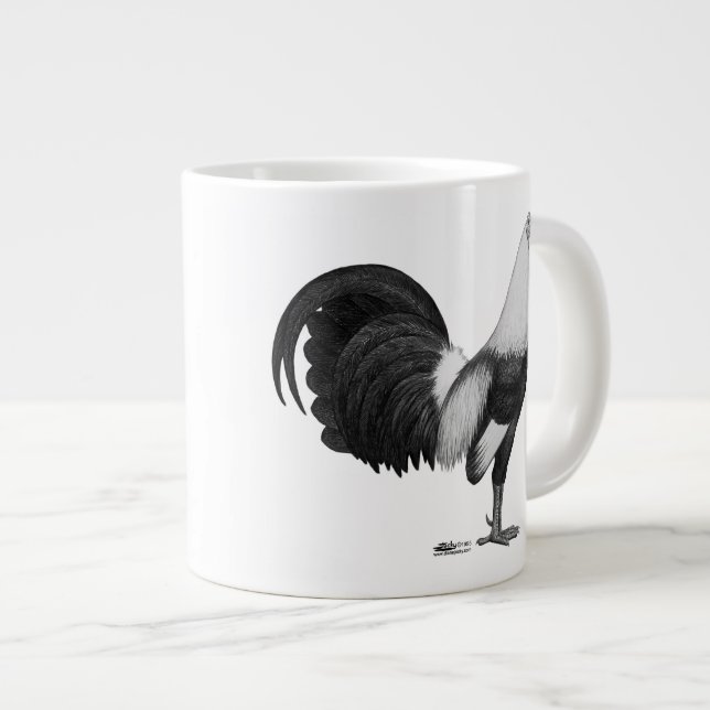 Gamecock Grey Duckwing Large Coffee Mug (Front Right)