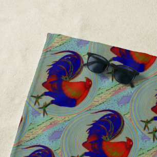 Gamecock: Impressionist Rooster Beach Towel