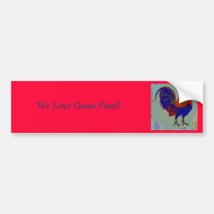 Gamecock:  Impressionist Rooster Bumper Sticker