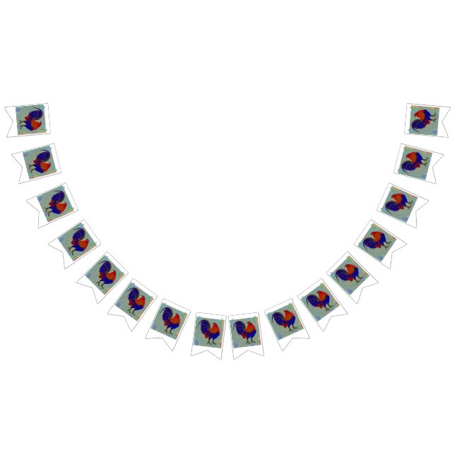 Gamecock:  Impressionist Rooster Bunting (All)