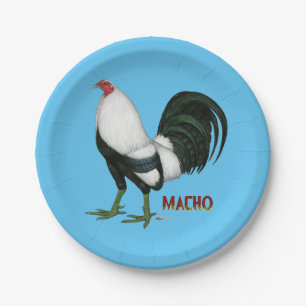 Gamecock Macho Duckwing Paper Plate