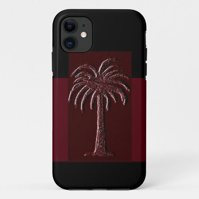 Gamecock Palm-Design 1 Case-Mate iPhone Case (Back)