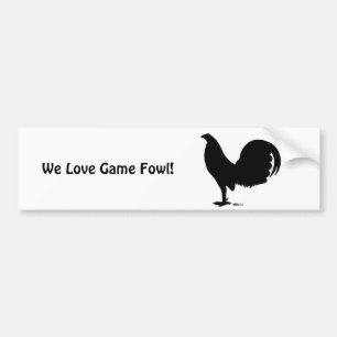 Gamecock Rooster Silhouette Bumper Sticker