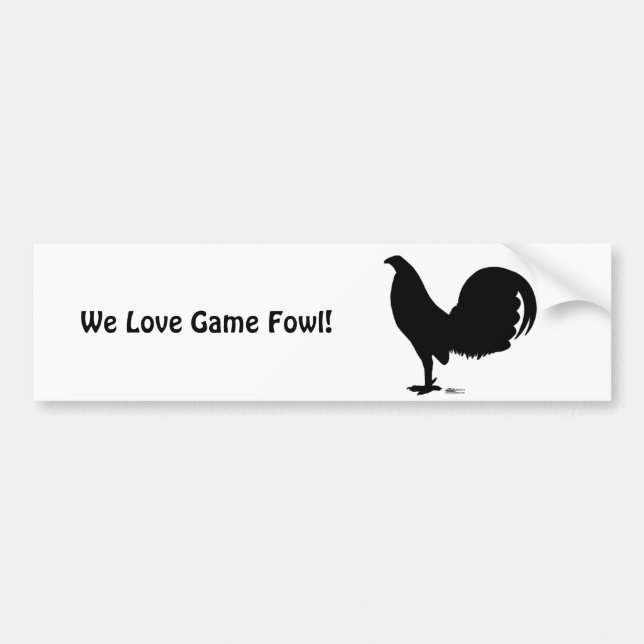 Gamecock Rooster Silhouette Bumper Sticker (Front)