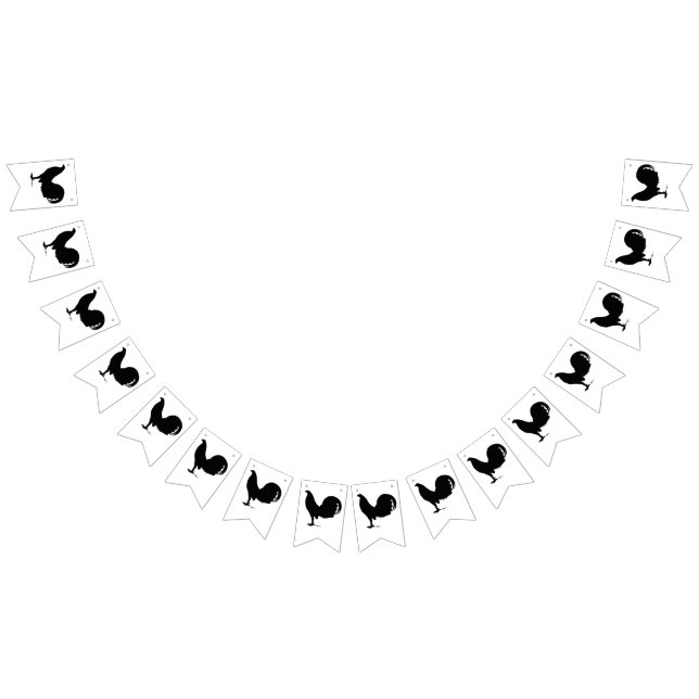 Gamecock Rooster Silhouette Bunting (All)