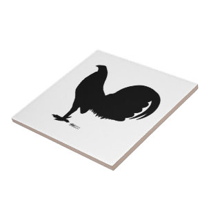Gamecock Rooster Silhouette Ceramic Tile