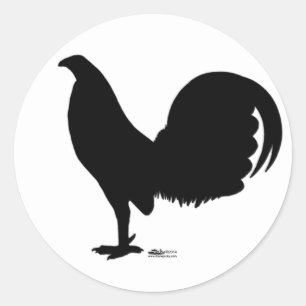Gamecock Rooster Silhouette Classic Round Sticker