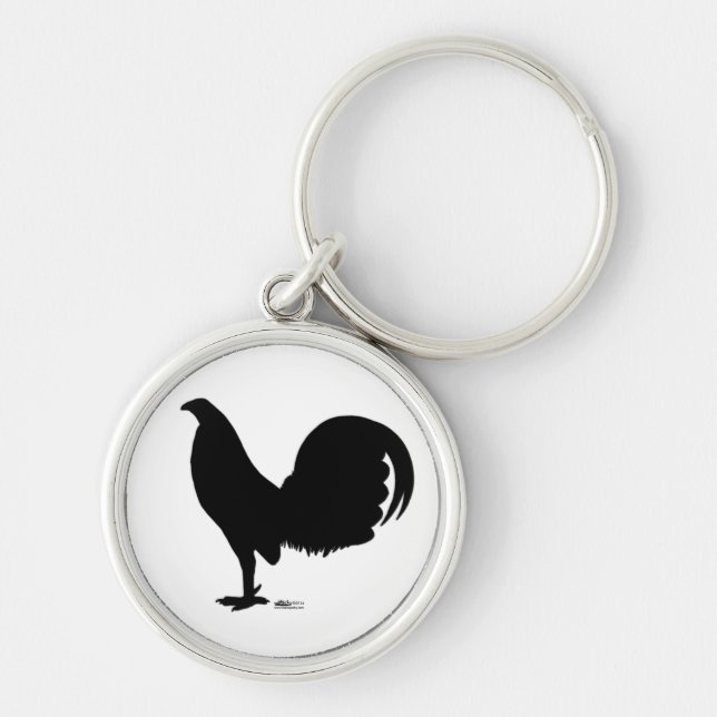Gamecock Rooster Silhouette Key Ring (Front)