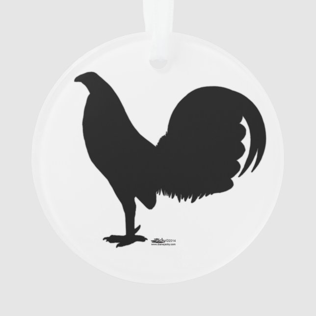 Gamecock Rooster Silhouette Ornament (Back)