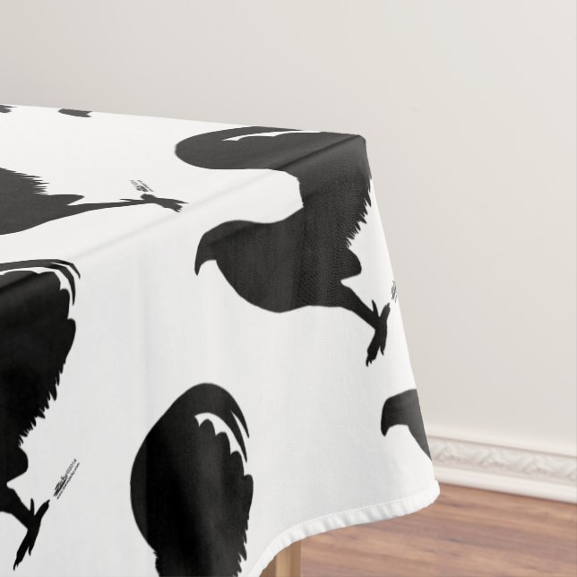 Gamecock Rooster Silhouette Tablecloth (In Situ)