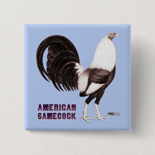 Gamecock Sepia 15 Cm Square Badge
