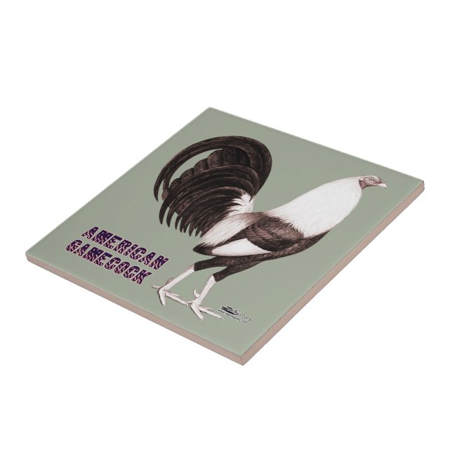 Gamecock Sepia Ceramic Tile (Side)