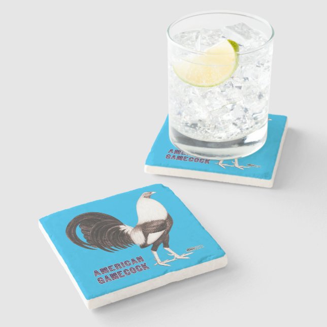 Gamecock Sepia Stone Coaster (Side)