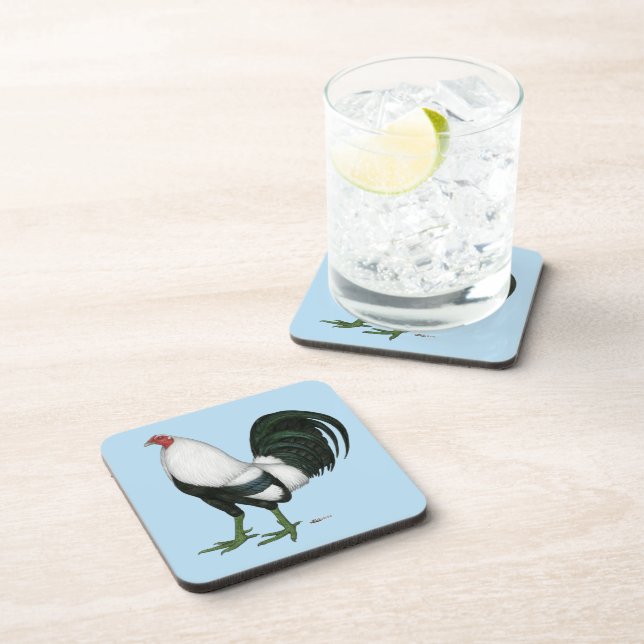 Gamecock Silver Duckwing Coaster (Right Side)
