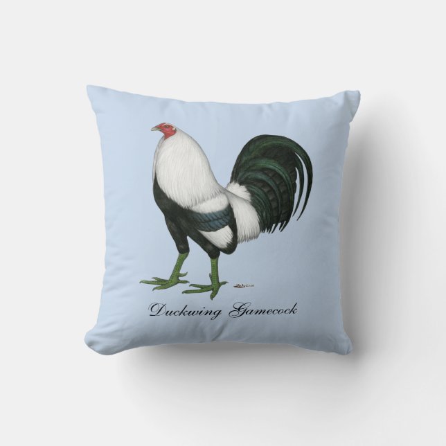 Gamecock Silver Duckwing Cushion (Front)