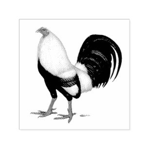 Gamecock Silver Duckwing Self-inking Stamp