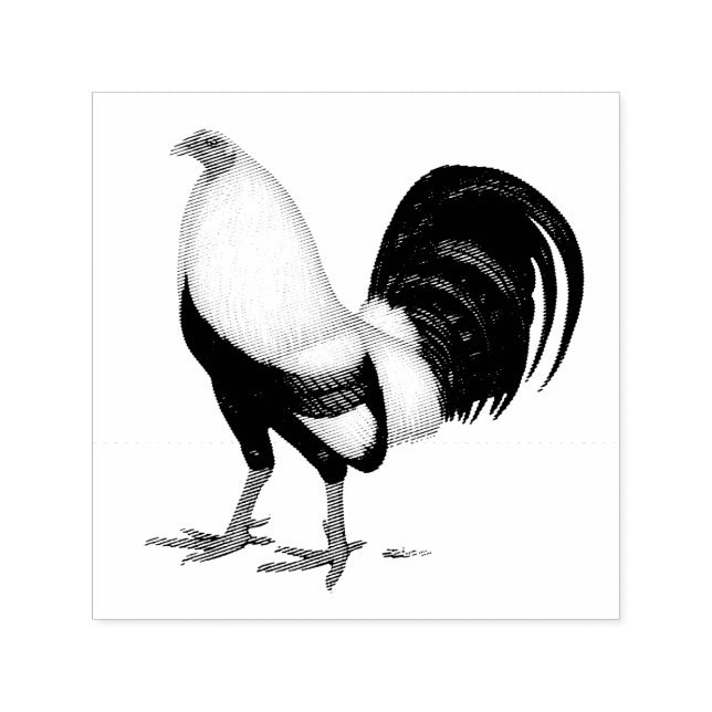 Gamecock Silver Duckwing Self-inking Stamp (Design)