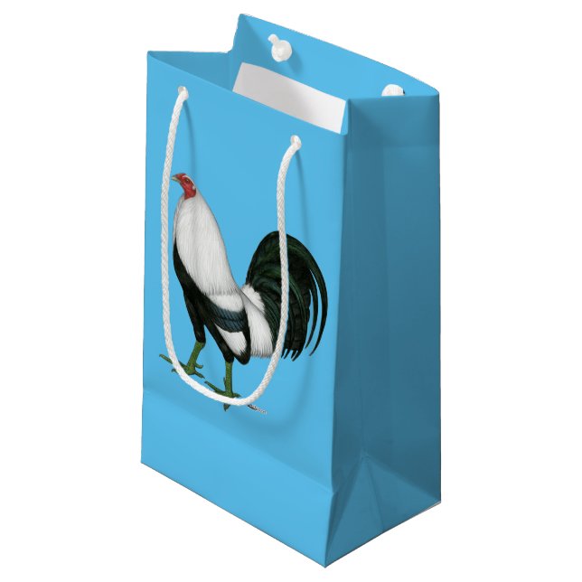 Gamecock Silver Duckwing Small Gift Bag (Front Angled)