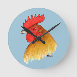 Gamecock Stag Single Comb Round Clock