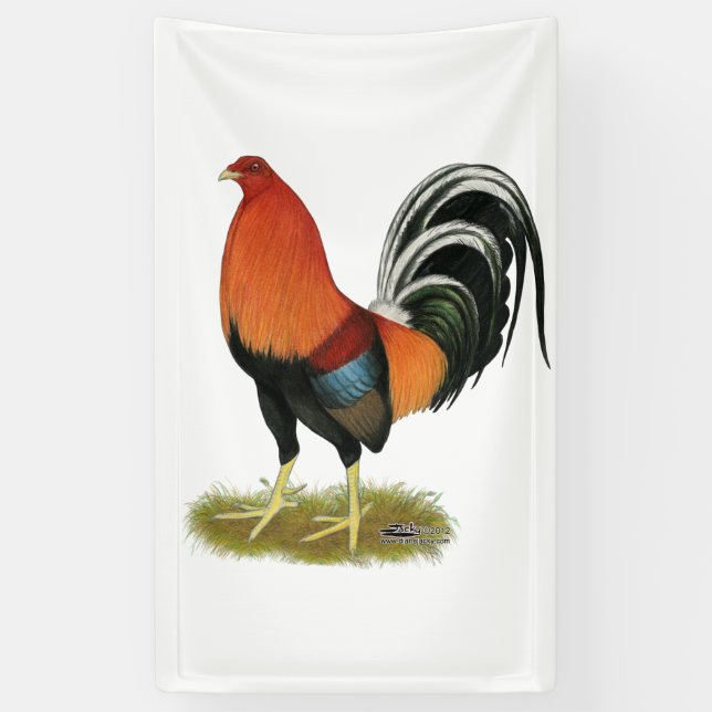 Gamecock Wheaten Rooster Banner (Vertical)