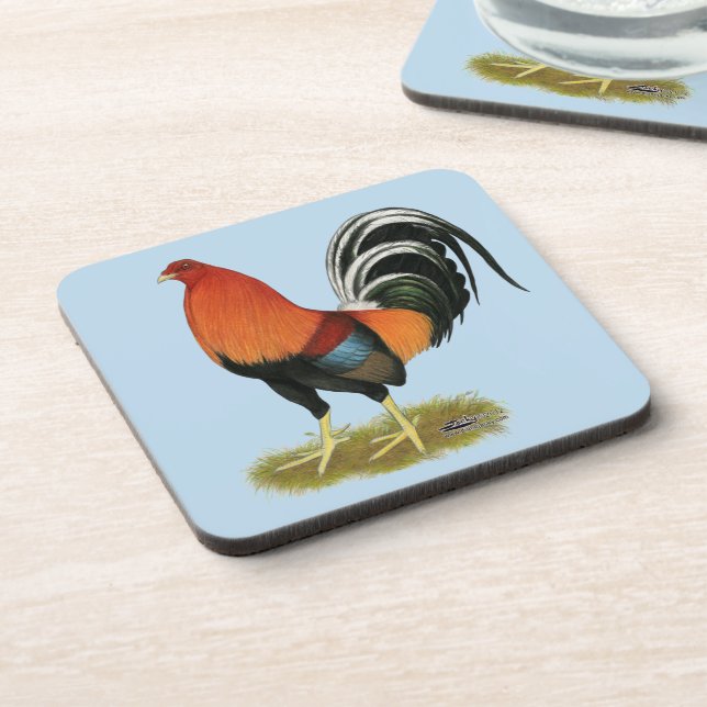 Gamecock Wheaten Rooster Coaster (Left Side)